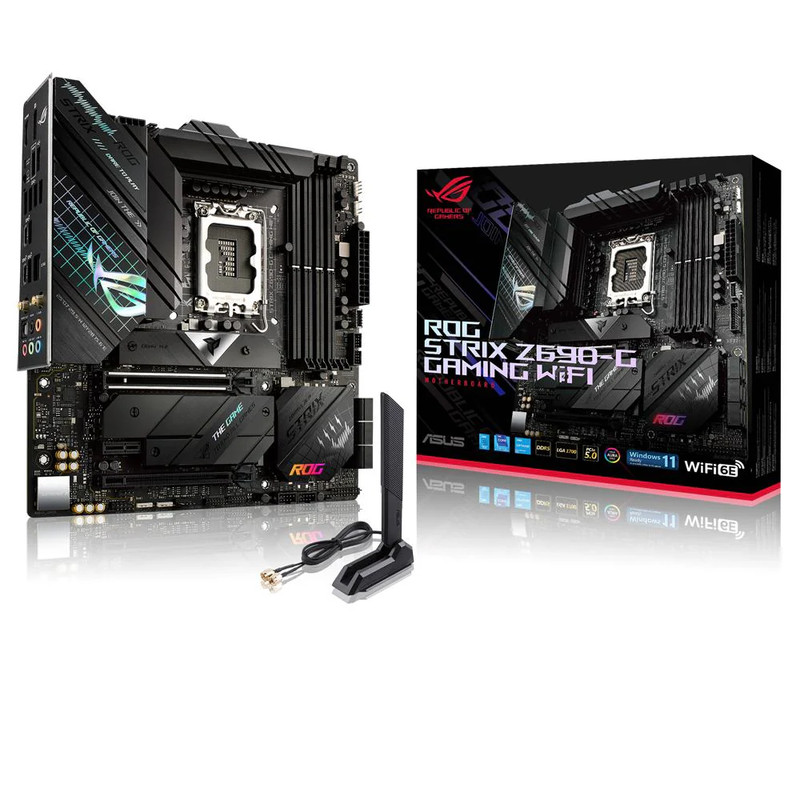 Asus Intel Z690 ROG Strix Z690-G DDR5 Micro-ATX Gaming WiFi Motherboard - اللوحة الأم